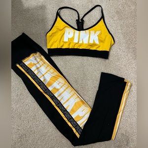 Pink Victoria Secret workout set